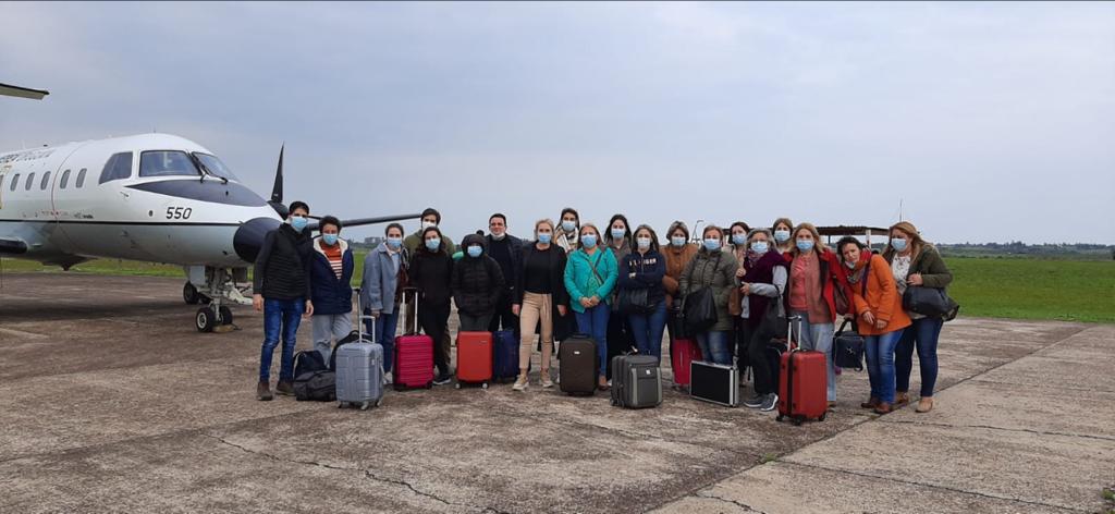 Equipo que se trasladó al Departamento de Artigas