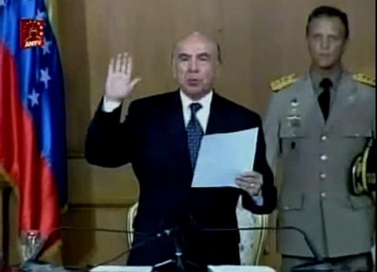 Pedro Carmona, el presidente de facto de Venezuela durante el frustrado golpe de estado contra Hugo Chávez 
