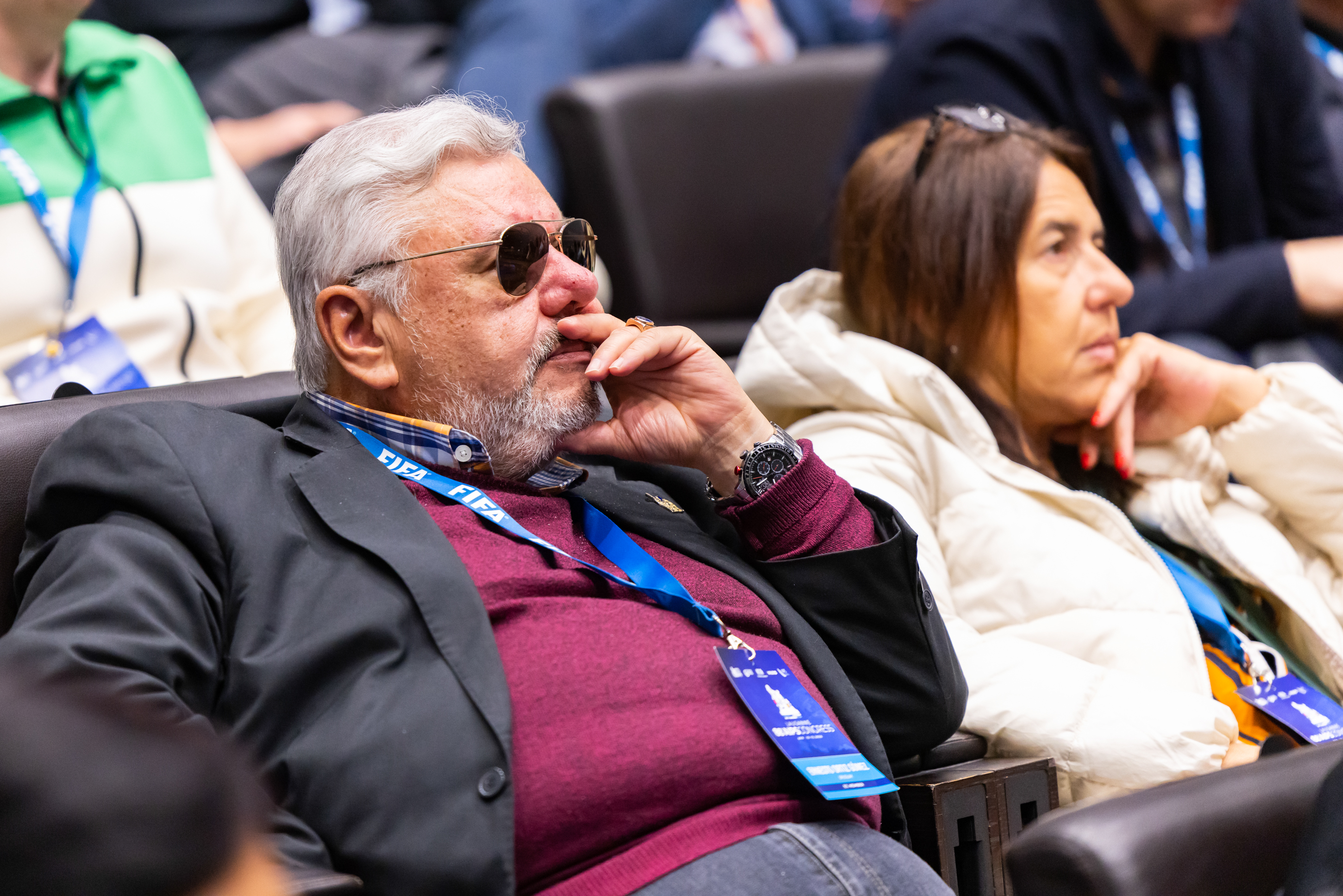 Ernesto y Adriana en la reunión con la FIFA en Zurich. Foto: Carlo Ponzoni AIPS