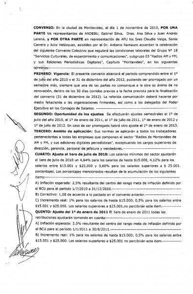 Convenio de radio 2010