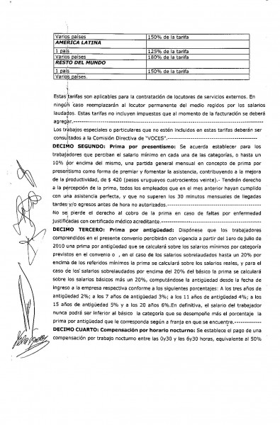 Convenio de radio 2010