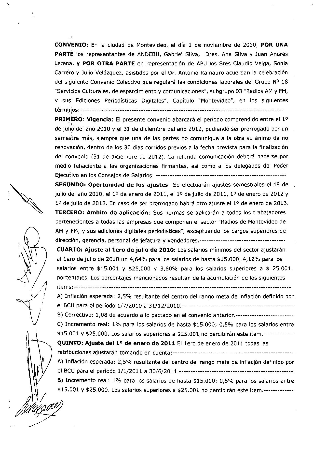 Convenio de radio 2010
