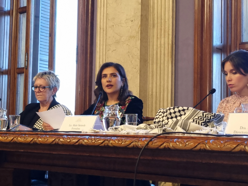 Presentación del Día de la mujer palestina en el Salón de Eventos Especiales del Palacio Legislativo - Foto: Victoria Camboni