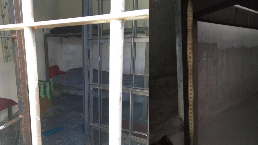 Fotos de celda y altura de la cama