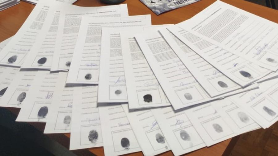 Papeletas por la derogación de parte de la LUC