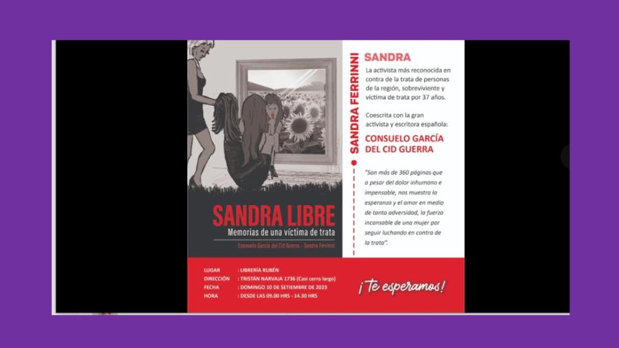 Sandra Libre, invitación a la presentación del libro