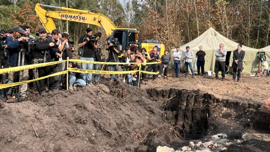 Restos óseos encontrados en el Batallón 14