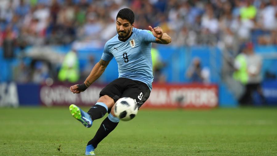 Luis Suarez, de Uruguay, en el juego entre Arabia Saudita - Uruguay por la segunda fecha de la primera fase de la Copa Mundial de la FIFA Rusia 2018, el 21 de junio de 2018 en el Rostov Arena, en Rostov.