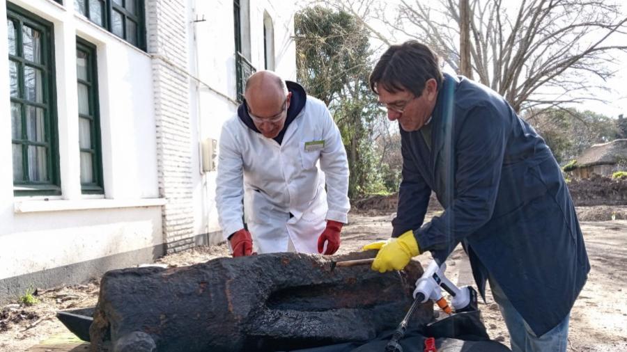 Pieza rescatada en Río de la Plata (Colonia)