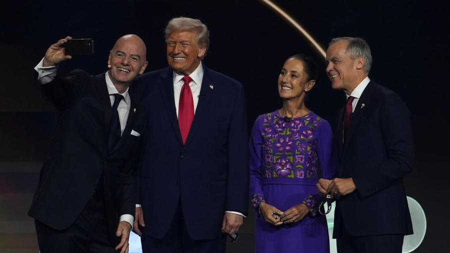 Infantino, Trump, Sheinbaum y Carney