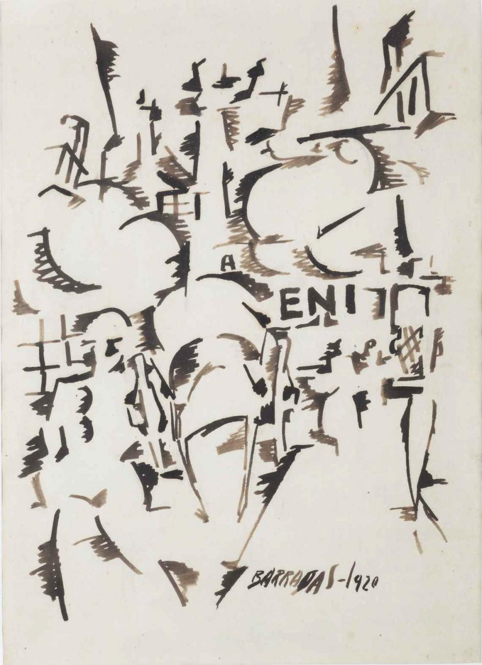 Tinta sobre papel. ca. 1917. Colección MNAV