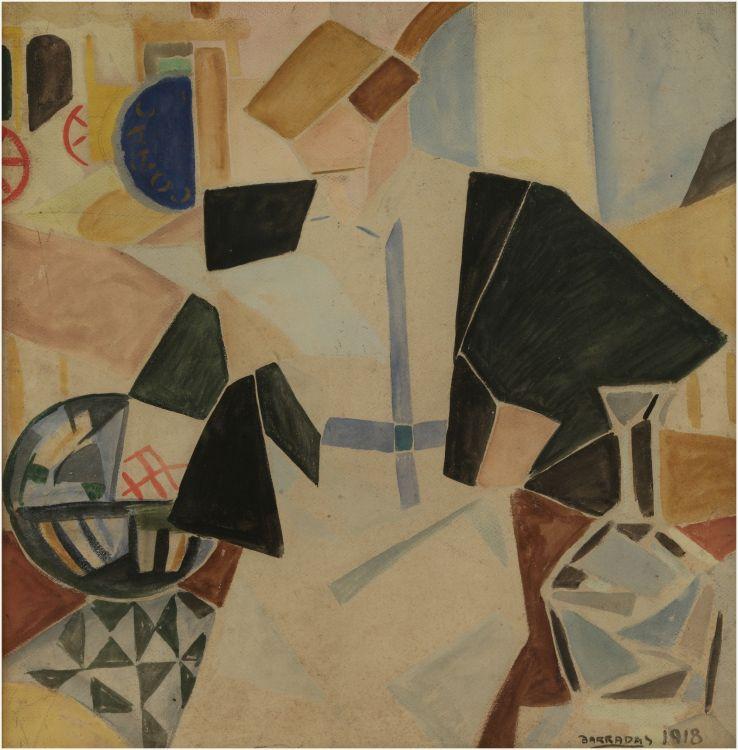 Estudio 1918 Oleo sobre carton. Colección MNAV