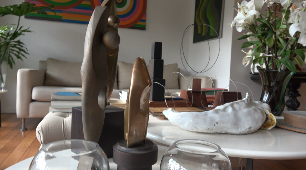 Esculturas de Carmelo en casa de Tencha