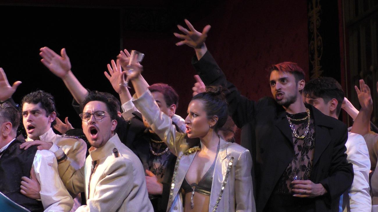 Escena de la opereta La Bella Helena