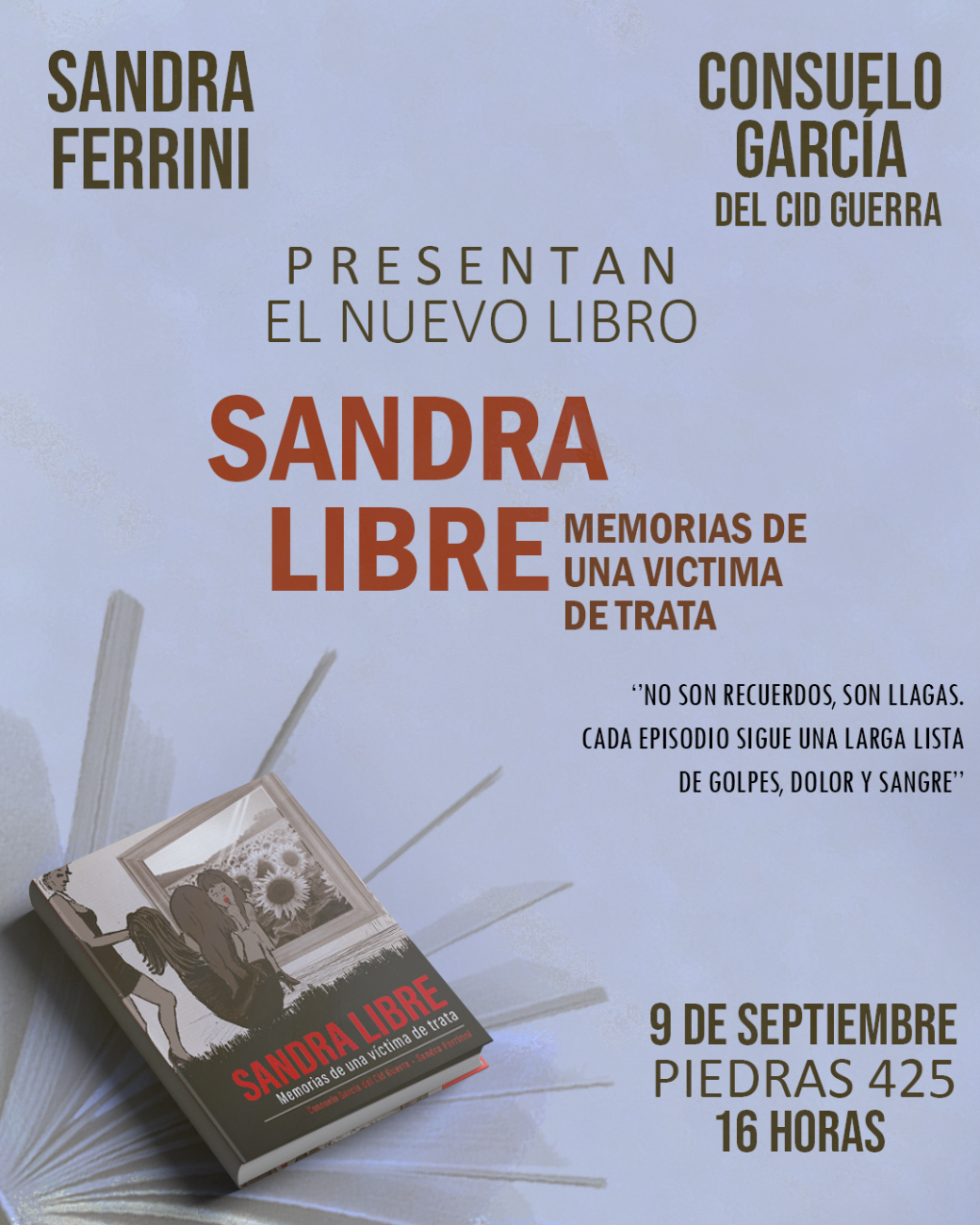 Presentación del libro "Sandra libre: memorias de una víctima de trata"