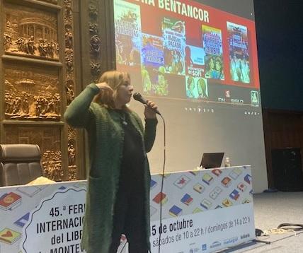 Sandra Bentancor presentando La batalla final