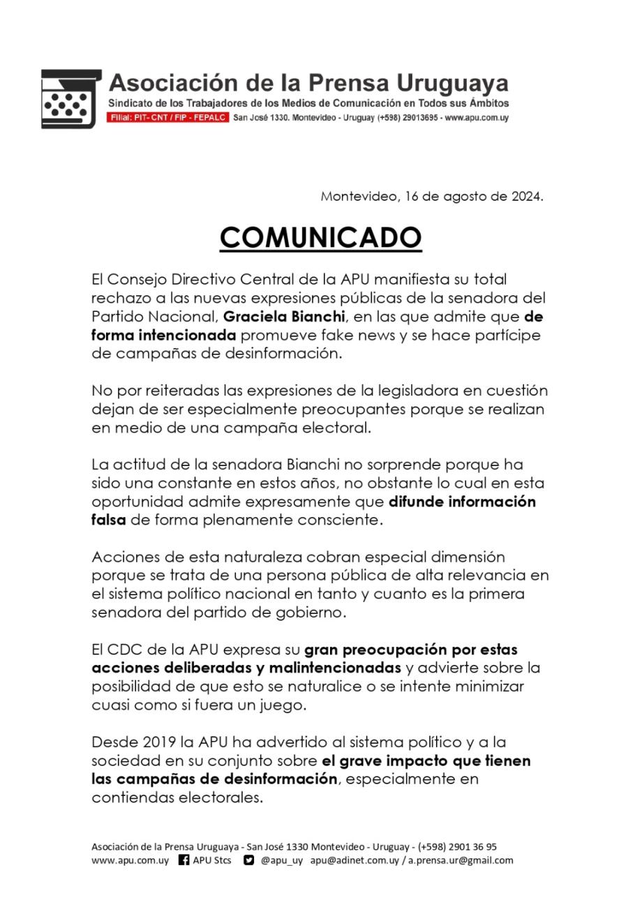 Comunicado APU